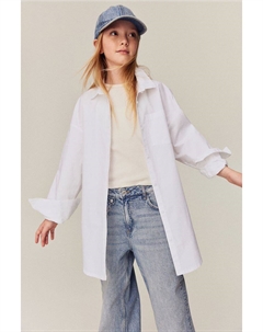 Блузка из хлопкового поплина, белый H&m