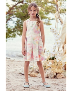 Платье-Сакуба с вырезом для особых случаев (1 5 16 лет), бежевый Next