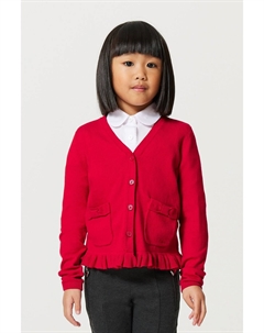Школьный кардиган с V-образным вырезом, красный Clarks