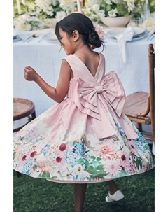 Платье Elisa с бантом на спине, розовый Angel & rocket