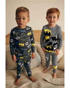 Уютная пижама из 100% хлопка, 2 пары, черный/серый Next