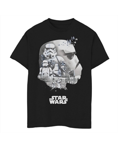 Футболка со шлемом штурмовика «Звездные войны» для мальчиков 8–20 лет, черный Star wars