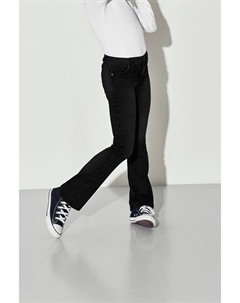 Джинсы с расклешенными штанинами и регулируемой талией, черный Only