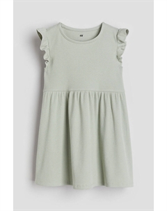 Платье из джерси в рубчик, зеленый H&m