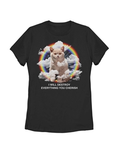 Футболка «Радужный облачный кот» юниоров уничтожит все Unbranded