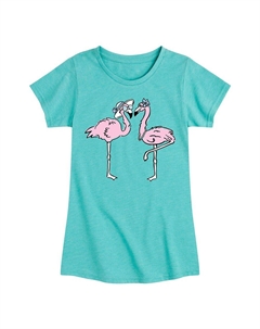 Футболка Girly Flamingos для девочек 7–16 лет, синий Licensed character