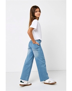 Джинсы только стрейч с широкими штанинами и регулируемой талией, синий Only