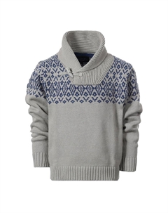 Вязаный свитер для мальчика из 100 % хлопка с застежкой на пуговицы, серый Gioberti