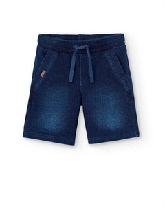 Плюшевые шорты для мальчика с карманами и кулиской, синий Boboli