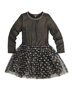 Шифоновое платье из металлизированной вязки и плиссированной сетки, цвет Pebble Imoga