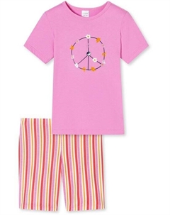 Пижамы для девочек world из органического хлопка, розовый Schiesser