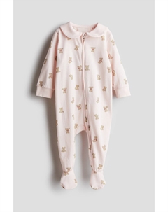 Пижама с воротником и молнией спереди., розовый H&m