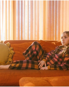 Укороченные широкие брюки в клетку пурпурно-коричневого цвета Deux par deux