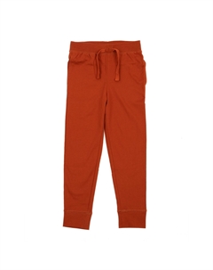 Детские брюки-джоггеры на шнурке, сплошной цвет в стиле бохо, цвет Rust Leveret