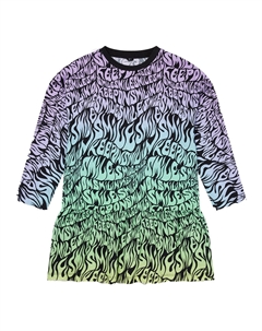 Разноцветное платье с рисунком Keep On Smiling, мультиколор Stella mccartney