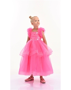 Платье из тюля с пайетками и оборками цвета фуксии Peralta, розовый Mimi tutu