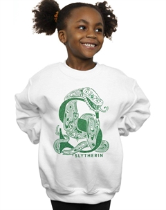 Толстовка Слизерина с блестками, белый Harry potter