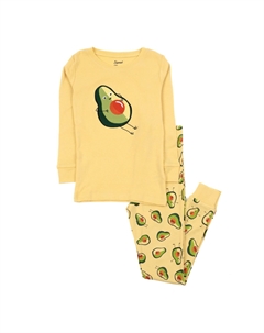 Детская хлопковая пижама из двух предметов авокадо Leveret