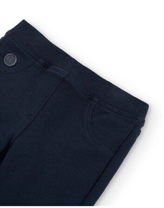 Однотонные штаны для девочки с эластичной резинкой на талии, темно-синий Boboli