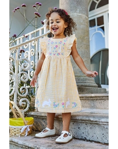 Летнее платье с аппликацией, желтый Jojo maman bébé