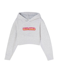 Худи Flames с логотипом, серый Palm angels kids