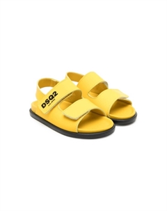 Сандалии на липучках с логотипом, желтый Dsquared2