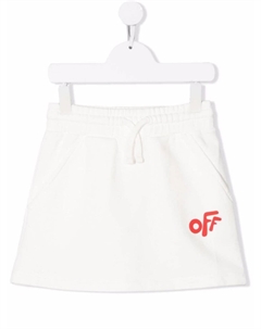 Kids мини-юбка с логотипом, белый Off-white