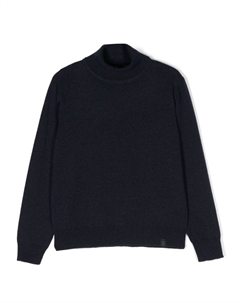 Roll-neck knitted jumper, синий Fay