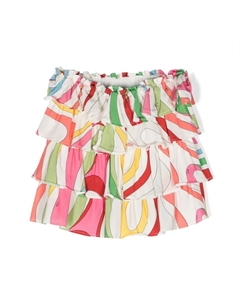 Юбка мини с оборками, белый Pucci