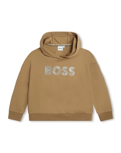 Худи с тисненым логотипом, коричневый Boss kidswear