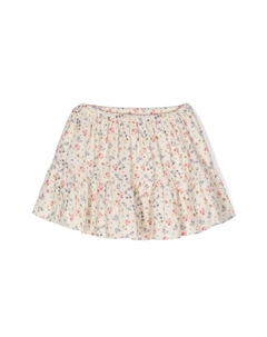 Ярусная юбка с цветочным принтом, нейтральный цвет Bonpoint