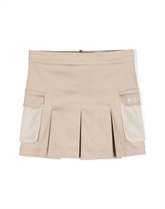 Плиссированная мини-юбка, черный Msgm kids