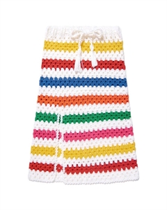 Полосатая юбка Siena в технике кроше, белый Nessi byrd