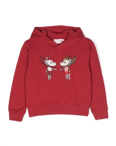 Худи с вышивкой, красный Bonpoint