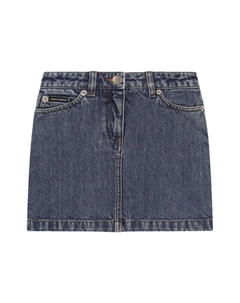 Джинсовая мини-юбка с логотипом, синий Dolce&gabbana