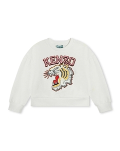 Толстовка с вышивкой Tiger, белый Kenzo kids