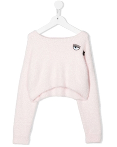 Джемпер с нашивкой-логотипом, розовый Chiara ferragni