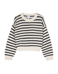 Джемпер со вставками в технике кроше, белый Aspesi