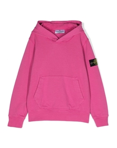 Junior худи с нашивкой Compass, розовый Stone island