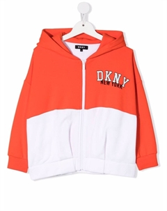 Худи на молнии с логотипом, оранжевый Dkny