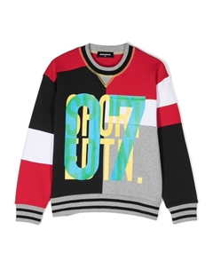 Толстовка в стиле колор-блок, черный Dsquared2