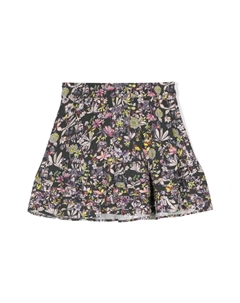 Расклешенная юбка с цветочным принтом, черный Zadig&voltaire