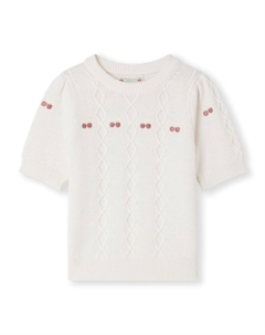 Джемпер Alphonza с короткими рукавами, белый Bonpoint