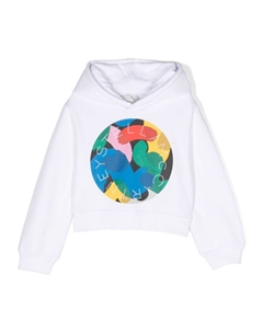 Худи с логотипом, белый Stella mccartney kids
