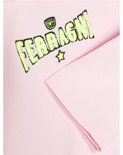 Худи с вышитым логотипом, розовый Chiara ferragni