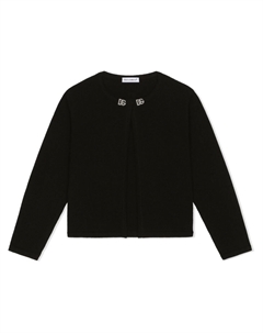 Кашемировый кардиган с логотипом DG, черный Dolce&gabbana