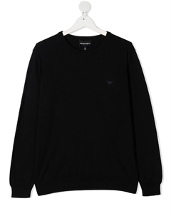 Джемпер с вышитым логотипом, синий Emporio armani