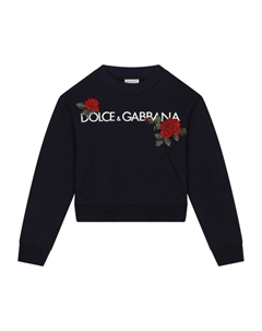 Толстовка с вышивкой, черный Dolce&gabbana