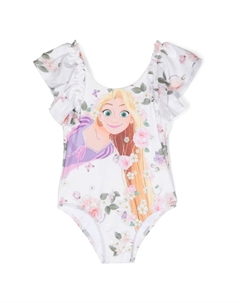 Купальник Tangled с цветочным принтом, белый Monnalisa