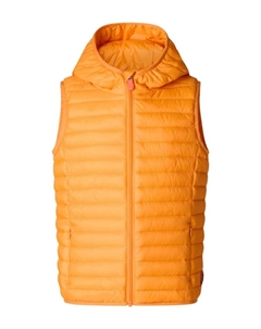 Стеганый жилет с капюшоном, оранжевый Save the duck
